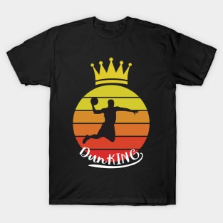 Retro vintage dunking basketball king T-Shirt